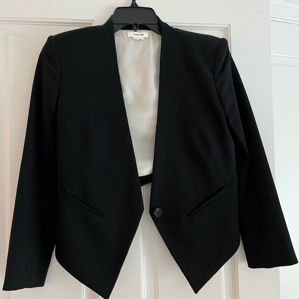 Helmut Lang Wool Single Button Black Cocktail Bla… - image 1